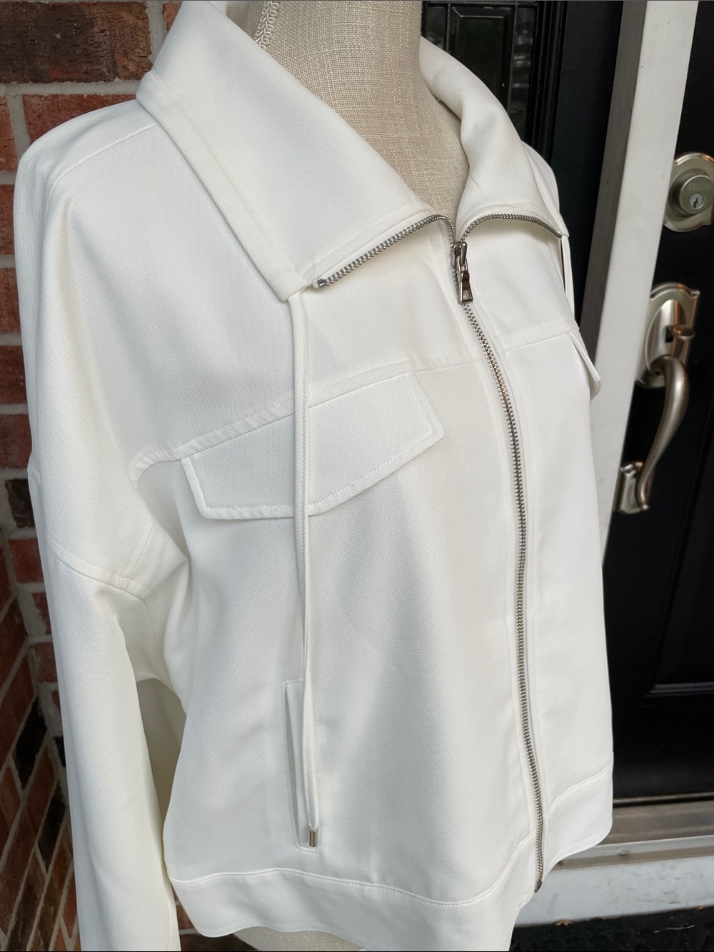 Nine West White Lined Blazer Lightweight Jacket Sz XXL - Picture 4 of 15